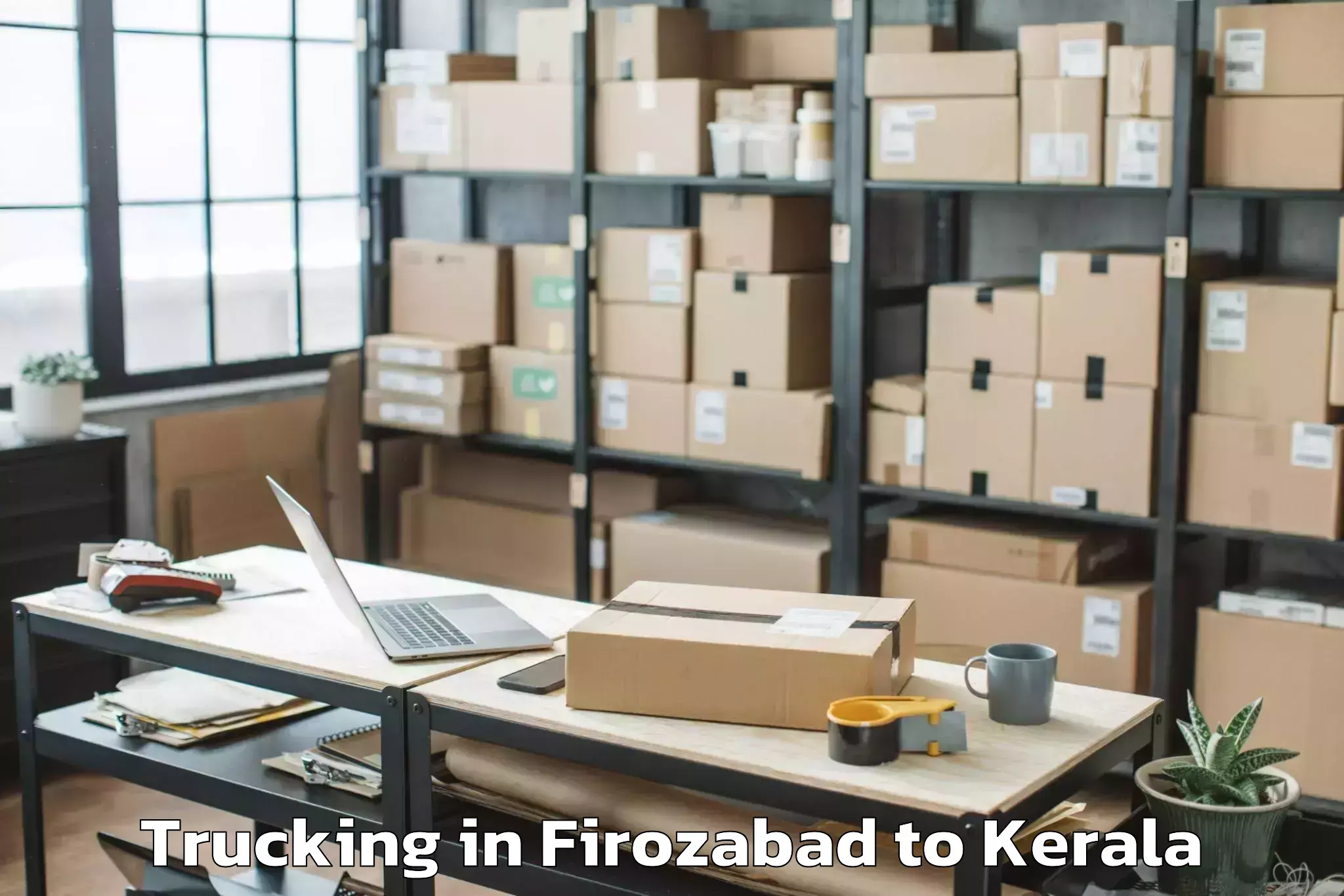 Expert Firozabad to Kerala University Thiruvananth Trucking